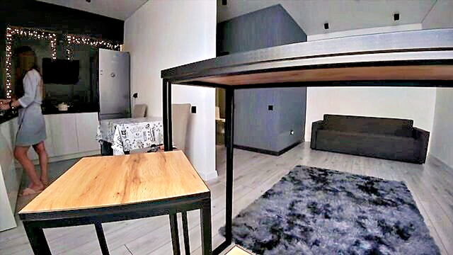 wife cheats and fucks in the kitchen