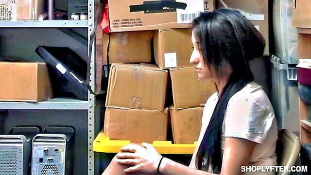 Isabella Nice - isabellas uniform is taken off by security guard in punishment
