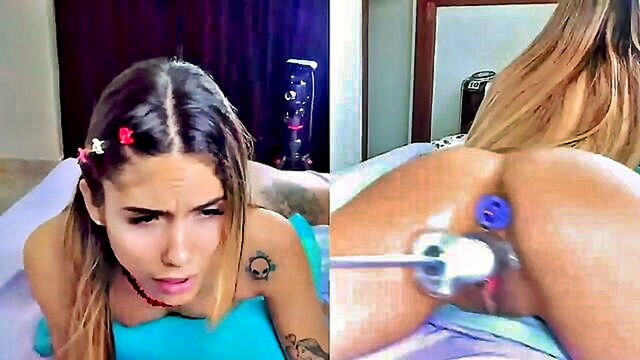 amateur teens ride screw machine in dual view   petite and shaved : torphy_julia