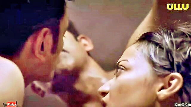 amateur, indian, asian - intimate encounter of a married couple and their friend in a steamy threesome