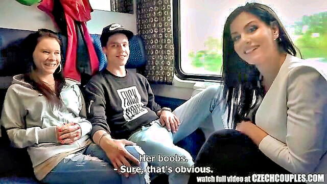 amateur czech orgy on a public train : Czech Couples
