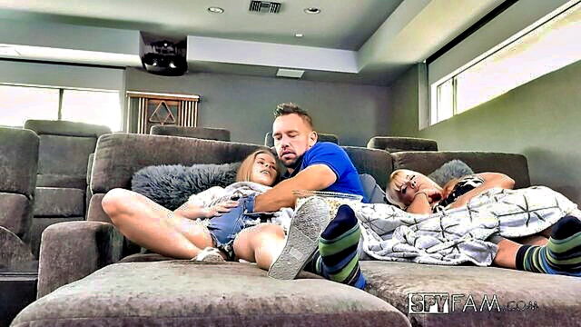 Lilly Ford, Lilly Lit - lilly fords unexpected romantic encounter with her stepfather during their fathers day movie night due to her mothers incapacity captured in a steamy video from spyfam
