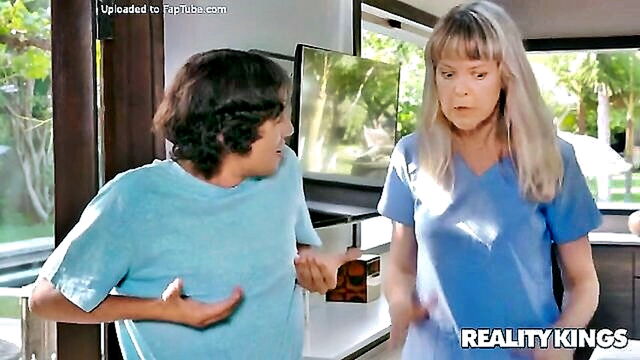 Ricky Spanish, Aubrey Black, Ricky - spoiled masseuses son enjoys post work booty with milf and her big breasts Reality Kings
