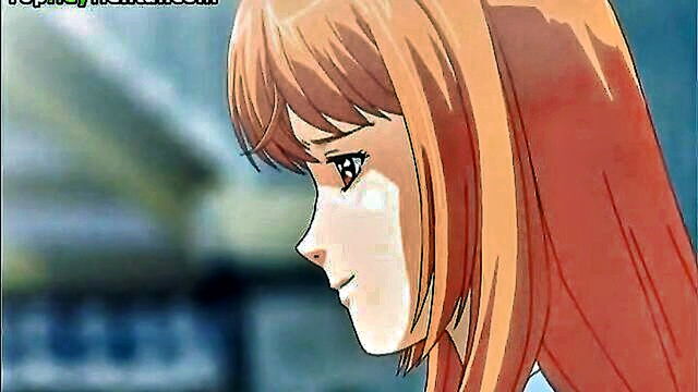 big tits, cartoon, censored - college girl in swimsuit gets fucked inanime porn video