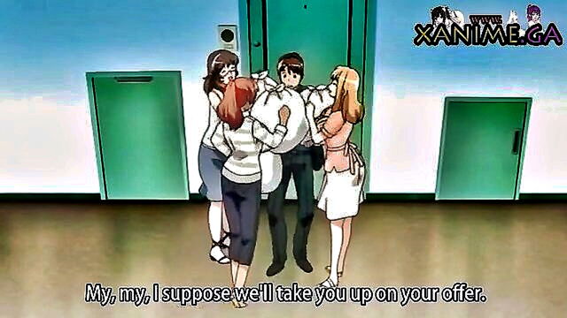 big tits, big ass, censored - uninhibited anime babe with large breasts indulges in passionate encounter