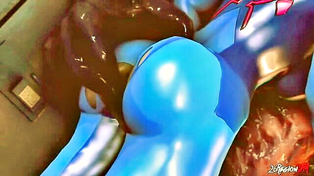 big tits, uncensored, blonde - experience the fantasy world of samus in an erotic adventure