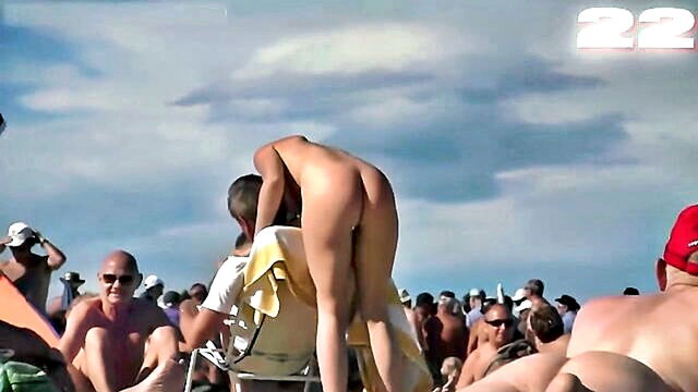 view all, milf, big tits - experience the thrill of beach voyeurism with hot and naked girls in this free video