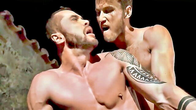 Marq Daniels, Tyler Berg - marq daniels and tyler berg in a raw and intense gay porn scene