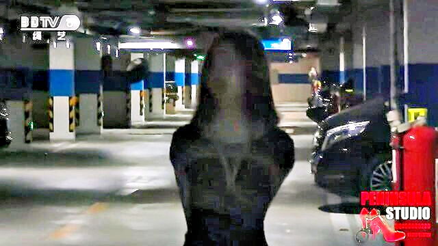 asian, bdsm, fetish - naive chinese lass wanders around parking lot while restrained in bdsm video   jav uncensored