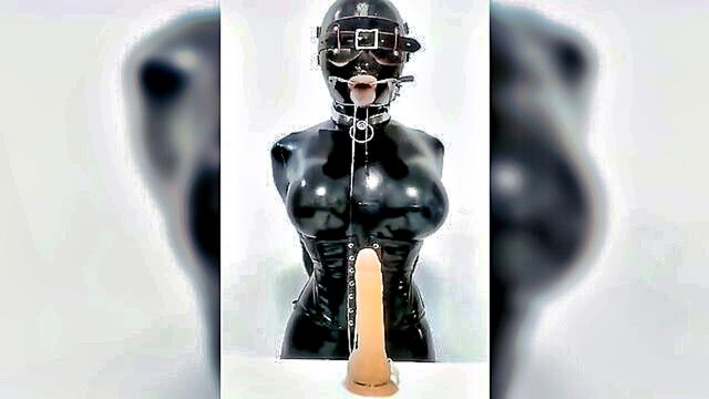 deepthroat, bdsm, toys - explore the eroticism of new full length self bondage with latex and deepthroat action in hd quality
