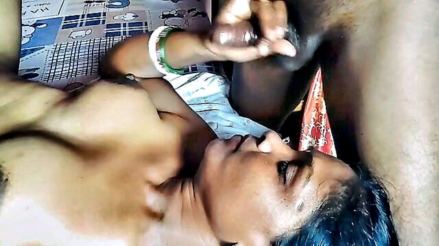 amateur, anal, brunette - amateur indian couple engages in rough doggy style sex and facial cumshots