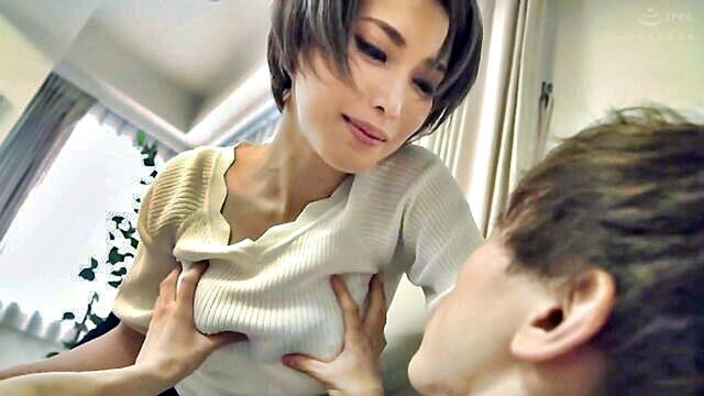 japanese, censored, asian - an aunt visits and gives a rare handjob in high definition on xjavtube