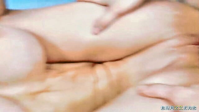 Nicolette Shea - a mature woman with large breasts nicolette shea receives oral pleasure from a young man in a sensual encounter Brazzers