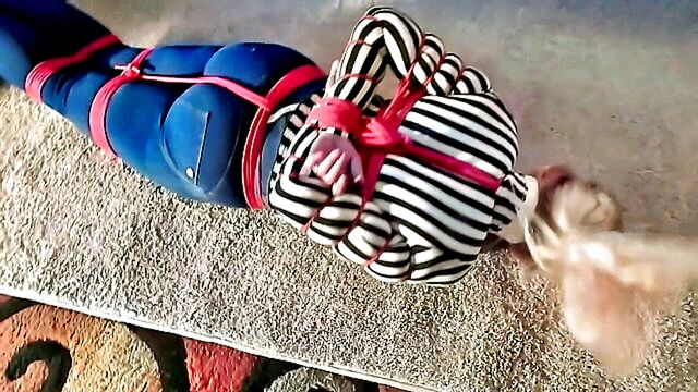 fetish, blonde, bdsm - new full length shibari bondage video with jeans bondage   bdsmxtube