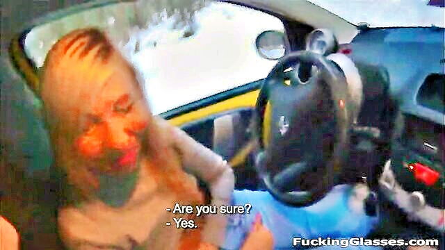 ebony, strapon, double penetration - a snow trip oral pleasure in the vehicle from a lovely woman   mybeegporncom