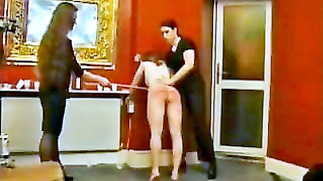 caning, f/m spanking, f/f spanking - femdom spanking and caning for a naughty little girl