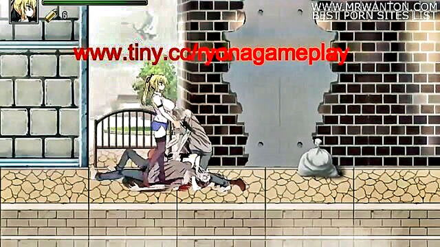 hot, hentai, blonde - paio hazard game featuring hot blonde ryona in erotic zombie hentai