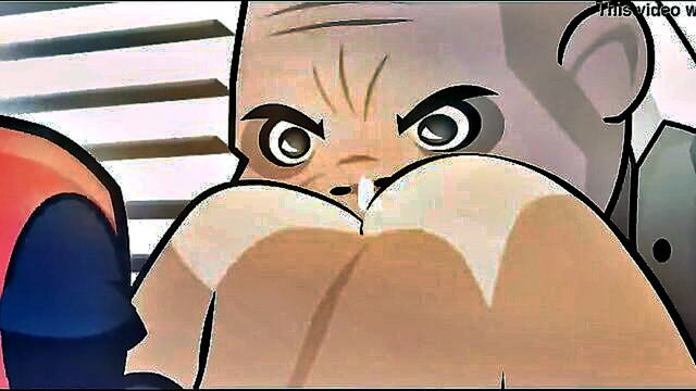 cartoon, double penentration, deadpool - deadpool battles kingpin in an animated full length video featuring double penetration