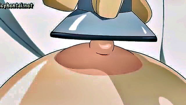 a mischievous girl gets her tight vagina pleasured by another naughty girl in an anime hentai video : Wicked