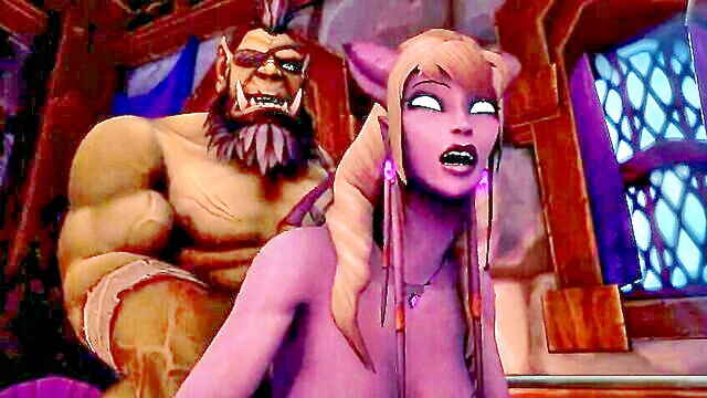elf, hentai, warcraft - the last encounter orc and elf in erotic hentai