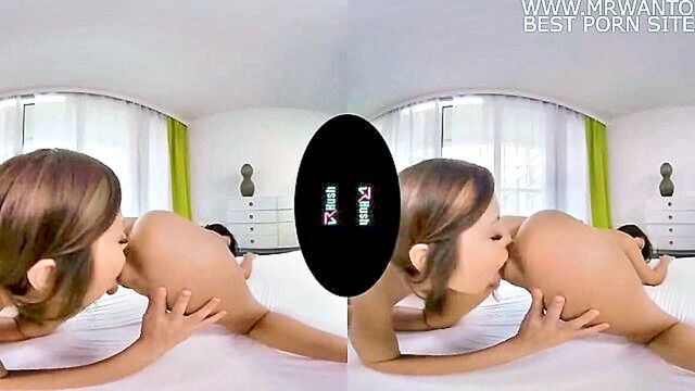 cindy and katy indulge in mutual pleasure in vr : VRHush