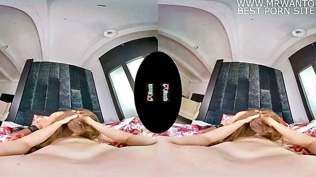 Kinuski - vrhush couple explores natural tits and blonde bombshells sexual desires in hd VRHush