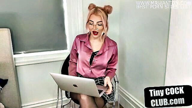 british, solo girl, fetish - british mistress enjoys rating her enthusiastic amateur subs pathetic micro dicks in fetish video