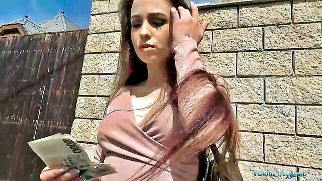 Angel Rush - russian public agent gets drilled in a garage by a stranger in this amateur pov video Fake Hub