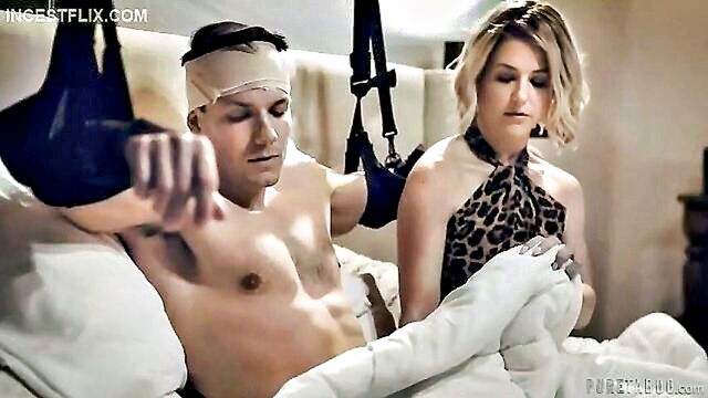 Codey Steele, Kit Mercer - blonde mom offers assistance to her son in steamy video