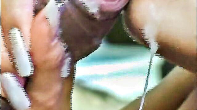 Karina Play - brunette babe takes a facial after riding dick hard