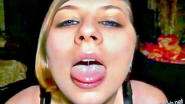 nastyas extensive tongue play a sensual experience with extensive talking and saliva swallowing : Tongue Fetish