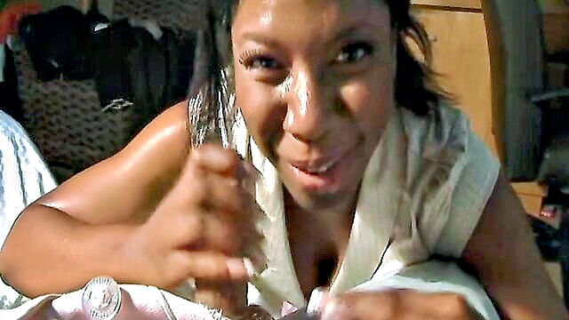 Caren Caan - pov blowjob lesson from ebony beauty for your pleasure clip