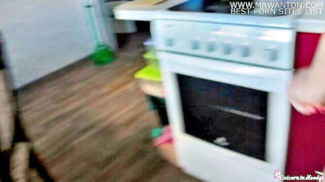 big tits, big butt, amateur - milf with big boobs and a big ass gets fucked hard in the kitchen