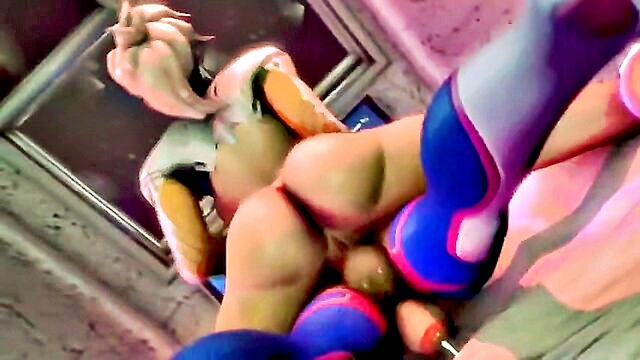mercy, fucking, blowjob - streamy transgender sex in overwatch game