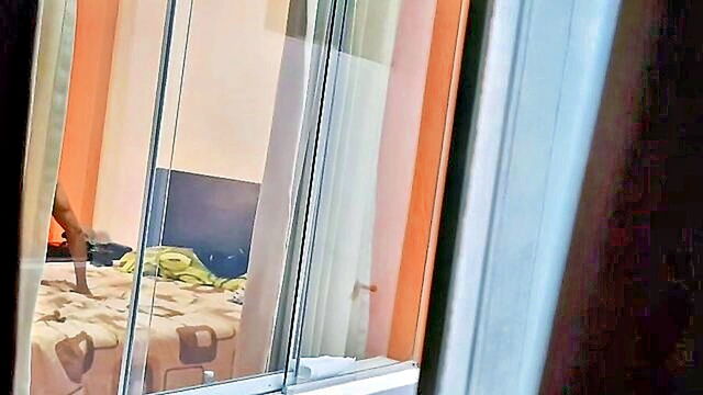 voyeur, office, latina - amateur orgasm with a hot latina and her office affair