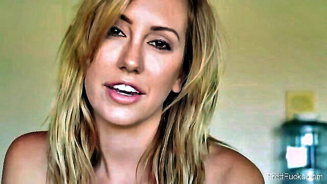 Brett Rossi - blonde bombshell brett rossi gives a pov blowjob and facial in hardcore video