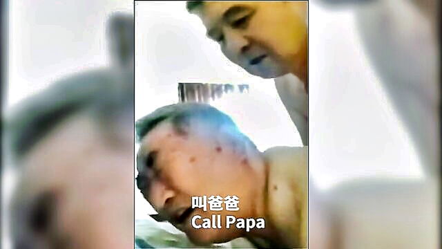 two older chinese men engage in steamy gay double penetration : Private