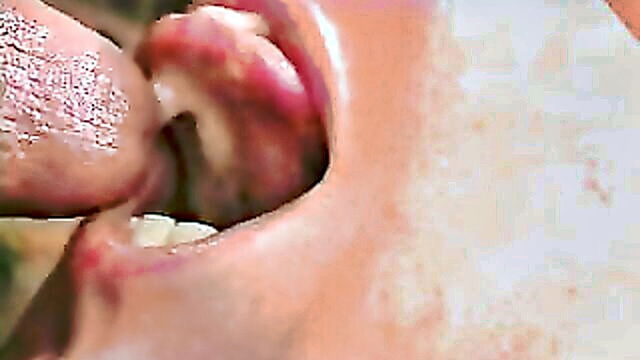 cumshot, swallow, blowjob - she receives a mouthful of cum and swallows it all