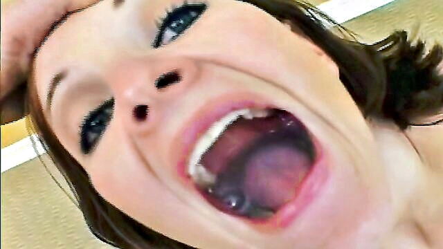 blowjob, cumshot, brunette - she eagerly swallows every drop of cum after a passionate blowjob