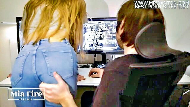 creampie, jeans, 18 year old - uniformed guards intense encounter with a young girl in a supermarkets monitoring chamber   explicit description of foot play and oral stimulation