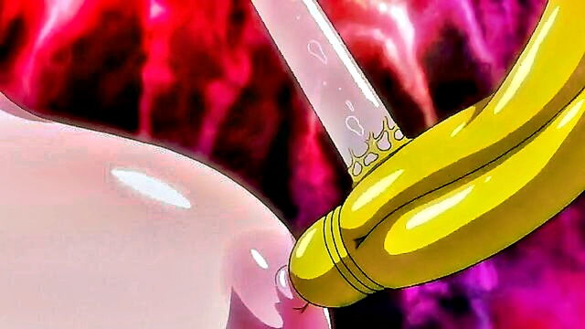 hentai, anime, tentacles - asagis breast expansion scene with double tits and lactation