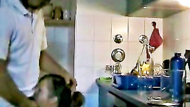 couple, amateur, blowjob - amazing couple indulges in passionate kitchen tryst