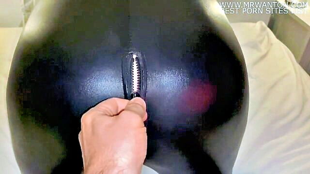 british cougar milf uncovers buttplug orgasm in catsuit : Hardcore Porn