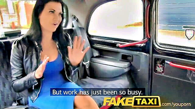 Jasmine Jae - european office girl gets lucky with hot taxi ride Fake Taxi