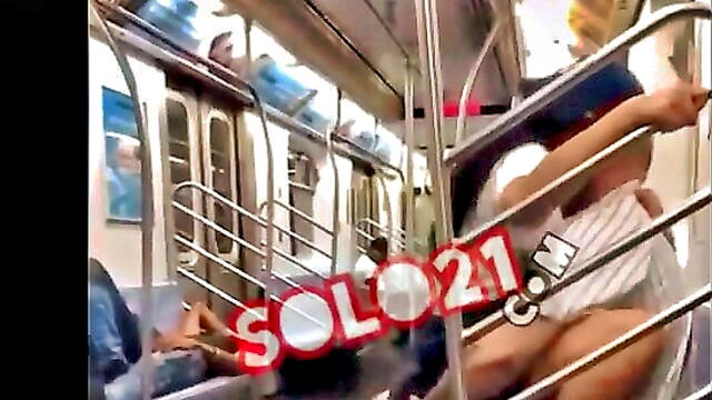 sex, train, latina - hot brunette gets trained in new york school