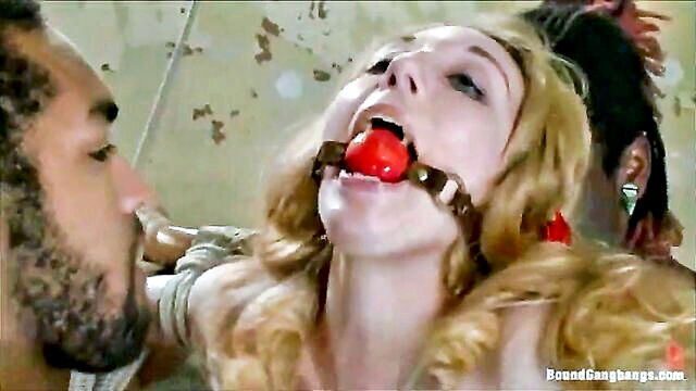 watch as the captors take control in this brutal gangbang bdsm extravaganza : Bang