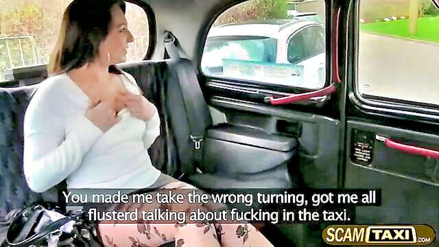 voluptuous brunette crystal experiences intense pleasure in a taxi : Fuck A Fan