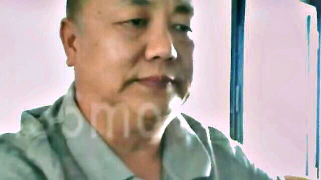 asian, gay, handjob - an older chinese man indulges in solo pleasure and masturbation in steamy video