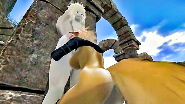 fetish, big tits, cumshot - cartoon bdsm and cumshot with female domination in hd