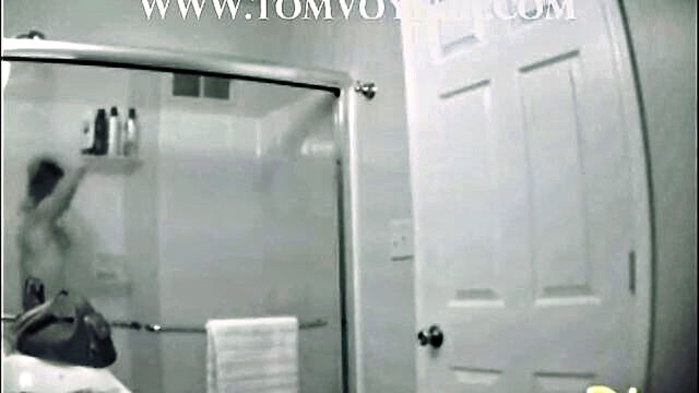 amber, spying, voyeur - amber caught on camera by a voyeur